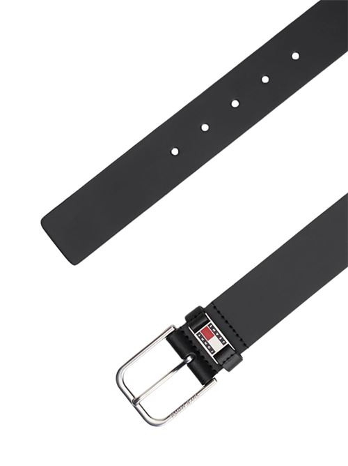 Cintura in pelle nera Tommy Jeans | AM0AM13687BDS